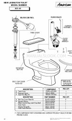 American Standard 738100-XXX0A Ficha de especificações