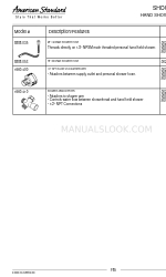 American Standard 8888.037 Arkusz specyfikacji