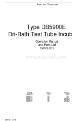 Barnstead Thermolyne Corporation DB5925E Operation Manual And Parts List