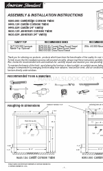 American Standard 9380.000 Cambridge Console Table Manual de instruções de montagem e instalação