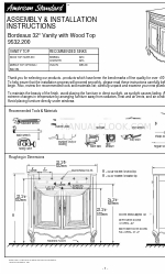 American Standard Bordeaux Vanity and Mirror 9532.200 Instrukcja montażu/instalacji