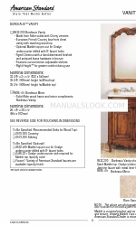 American Standard Bordeaux Vanity and Mirror 9586.101 Specyfikacje