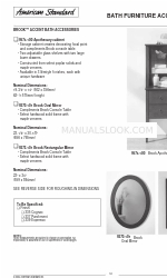 American Standard Brook Bath Furniture 9270.101 Especificações