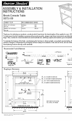 American Standard Brook Console Table 9373.100 Instruções de montagem/instalação