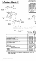 American Standard Cadet Round Pressure-Assisted Toilet 2366.100 Spécifications