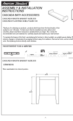 American Standard Cascada Floating Shelf 9438.100 Instruções de montagem e instalação