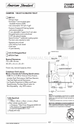 American Standard Champion 2087.212 Ficha de especificações