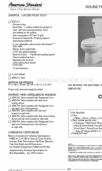 American Standard Champion 4 Round Front Toilet 2023.214 Ficha de especificações