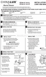 American Standard ChinaLux 1000 EL Installatie-instructies