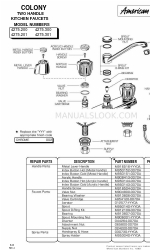 American Standard Colony 4275.200 Repair Parts