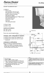 American Standard Colony Elongated Toilet 2399.012 Specification Sheet