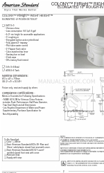 American Standard Colony FitRight Right Height Specificatieblad