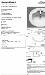 American Standard Colony Oval J58 Технический паспорт