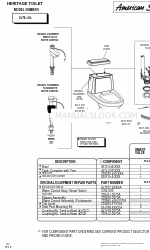 American Standard Heritage 2176.124 Parça Listesi