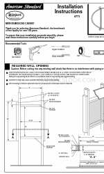 American Standard Mirror with Medicine Cabinet 6771 インストレーション・インストラクション