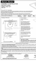 American Standard Newbern Vanity Top 7820.400 Montage- en installatie-instructies