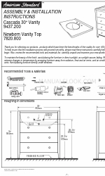 American Standard Newbern Vanity Top 7820.800 Інструкція зі збирання та встановлення