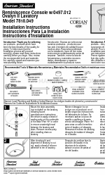 American Standard Reminiscence 7818.049 Petunjuk Instalasi