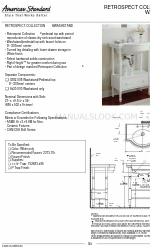 American Standard Retrospect Collection 0282.008 Specifiche tecniche