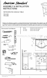 American Standard Retrospect Console Table 7812.295 Petunjuk Perakitan/Pemasangan