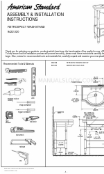 American Standard Retrospect Washstand 9422.020 Инструкции по сборке/установке