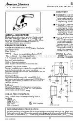 American Standard Selectronic Innsbrook Electronic Lavatory Faucet 6055.202 Lembar Spesifikasi