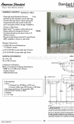 American Standard Standard Collection Console Table 8710.000.002 Lembar Spesifikasi