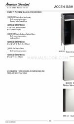 American Standard Studio 9205.200 Specification Sheet