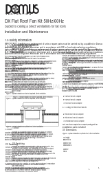 Domus Ventilation DX9PR Manual de instalação e manutenção