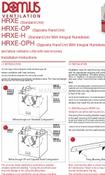 Domus Ventilation HRXE-H Manual de instruções de instalação