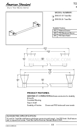 American Standard TOWN SQUARE 2555.018 Dimensi