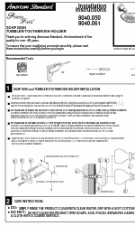 American Standard Tumbler/Toothbrush Hoder 8040.061 Instruções de instalação