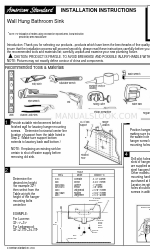 American Standard Wall Hung Bathroom Sink Instruções de instalação