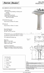 American Standard Williamsburg 0555.800 Lembar Spesifikasi