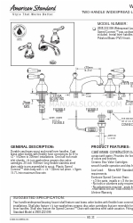 American Standard WILLIAMSBURG 2808.222.099 Hoja de especificaciones