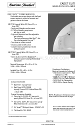 American Standard Cadet Elite 2775E Şartname Sayfası