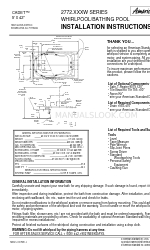 American Standard Cadet Whirlpool/Bathing Pool 2772.XXXW Einbauanleitung