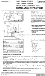 American Standard CAMBRIDGE 2460.XXXW SERIES Installationsanleitung Handbuch