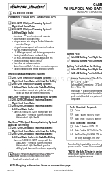 American Standard Cambridge 2461.028W Specification Sheet