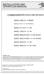 American Standard CHAMPION 2525LCH-LHO Installations- und Betriebshandbuch