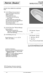 American Standard Colony 1742.002 Spezifikationsblatt