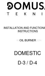 DOMUSA TEKNIK Domestic D-4 Інструкція з монтажу Посібник з монтажу