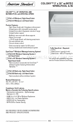 American Standard Colony 2740.218 Fiche technique