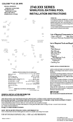 American Standard Colony 2740.XXX SERIES Instructions d'installation