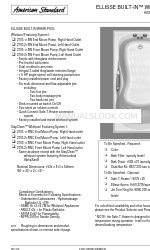 American Standard Ellisse Built-In 2703.118W 사양 시트