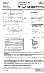 American Standard Hampton 2425.XXXW SERIES Instrucciones de instalación