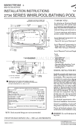 American Standard MAINSTREAM 2734 Series インストレーション・インストラクション