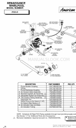 American Standard Renaissance 047602-0070A Parts List