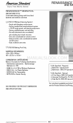 American Standard RENAISSANCE 2732.002 Especificación