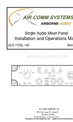 Air Comm Systems ACS 775SL-100 Kurulum ve Kullanım Kılavuzu